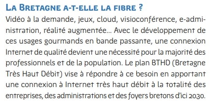 Développement fibre Bretagne