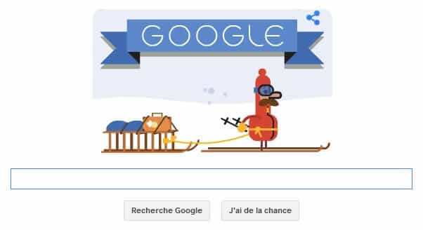 Doodle de felices fiestas de Google
