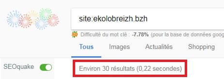 Páginas indexadas en Google Ekolobreizh