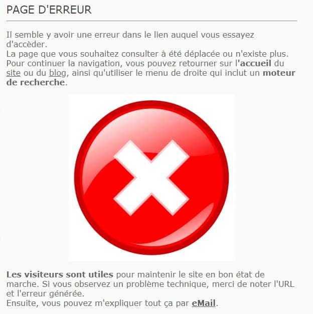 Erreur 404 blog Laurent Bourelly