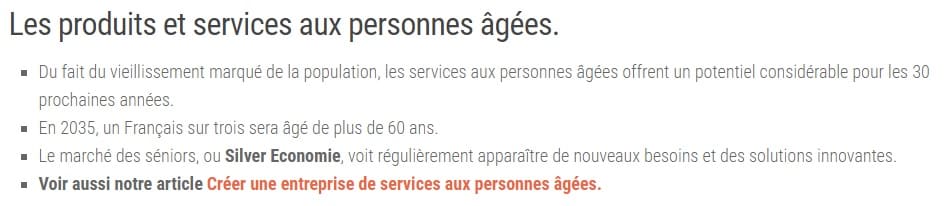Productos de servicios para personas mayores